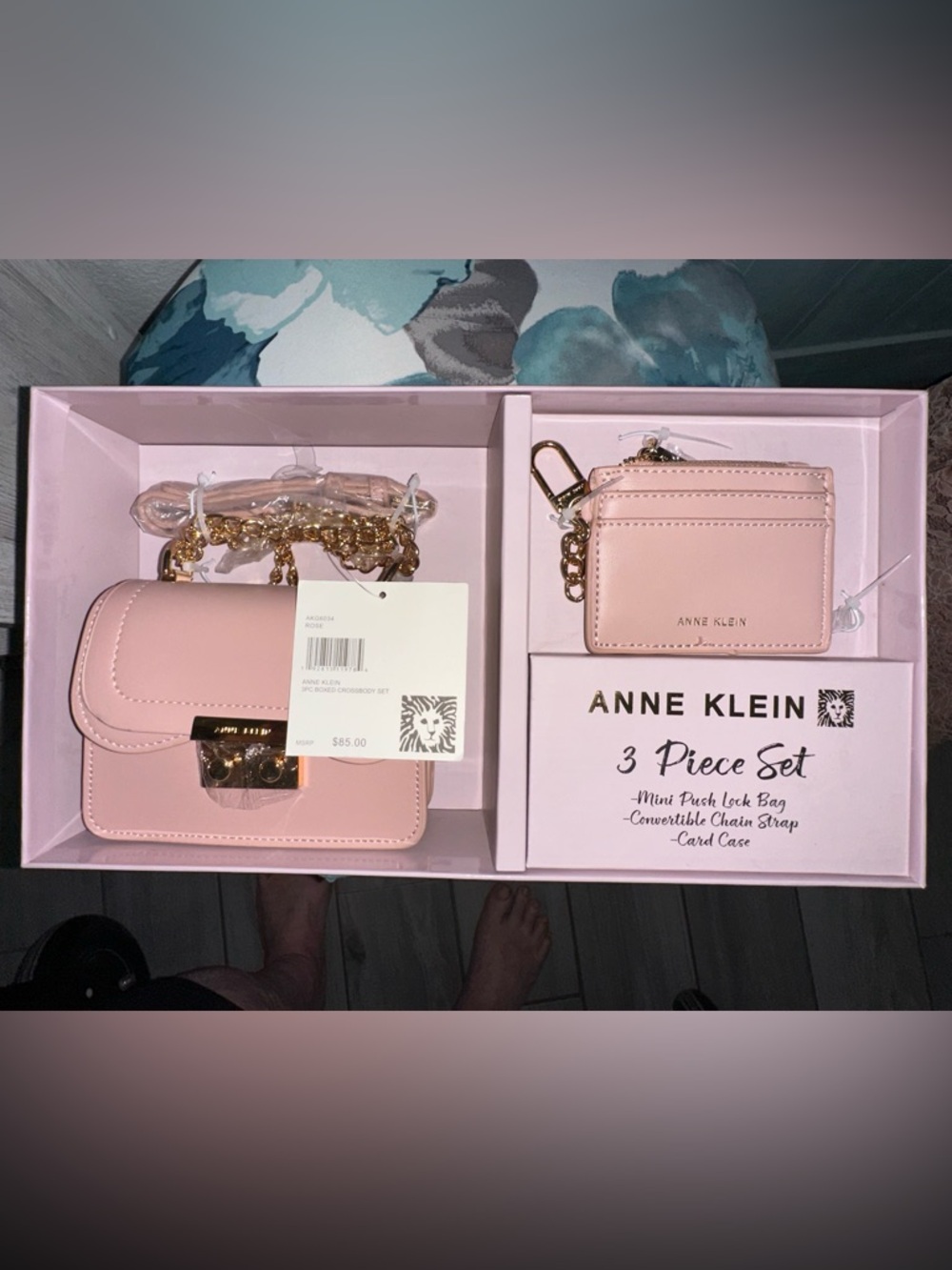 Anne Klein Pink and Gold Wristlet Clutch - Picture 5 of 6